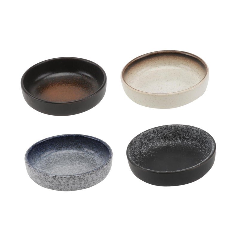 PRETYZOOM 4pcs Small Ceramic Sauce Plates Condiment Dishes Microwavable Dipping Bowls Home Serving Trays Simple Style - Image 2
