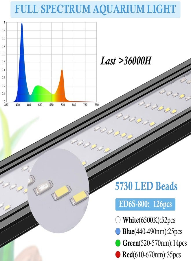 FEDOUR Aquarium LED Light, Full Spectrum Aquarium Plant Light with Timer, Extendable Metal Brackets, for Fish and Plant Tank (32-40 inch) - Image 3