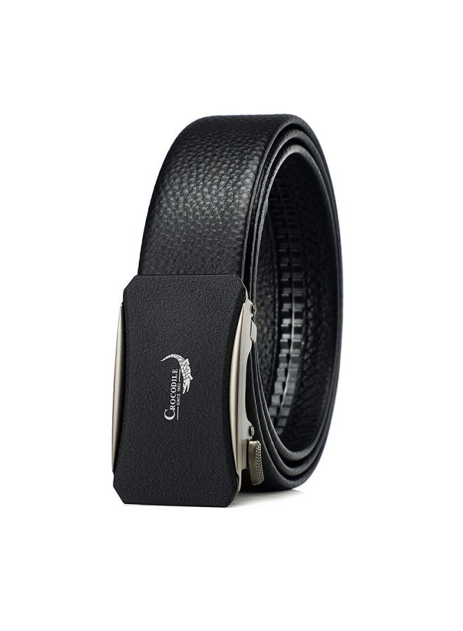 Crocodile New Year Gift, Top-grain Leather Men's Belt, Automatic Buckle, Casual Youth Waistband, Gift For Boyfriend - Image 2