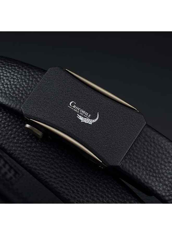 Crocodile New Year Gift, Top-grain Leather Men's Belt, Automatic Buckle, Casual Youth Waistband, Gift For Boyfriend - Image 1