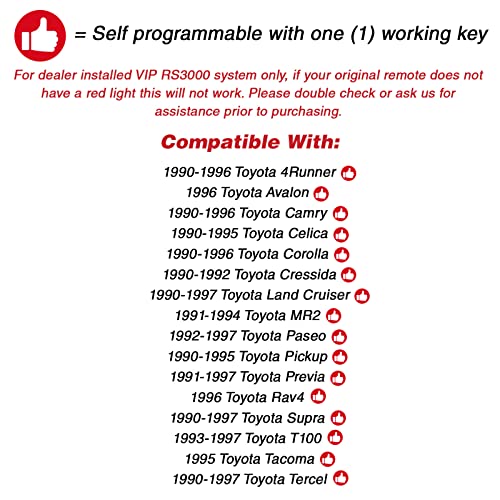 KeylessOption 2 New Keyless Entry Remote Key Fob for Toyota RS3000, BAB237131-022 Black - Image 4