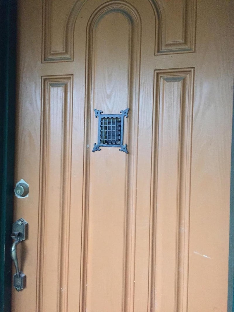 A29 Hardware Cast Iron Speakeasy Door Grill/Grille with Viewing Door, Black Powder Coat Finish, Medium Size - Image 3