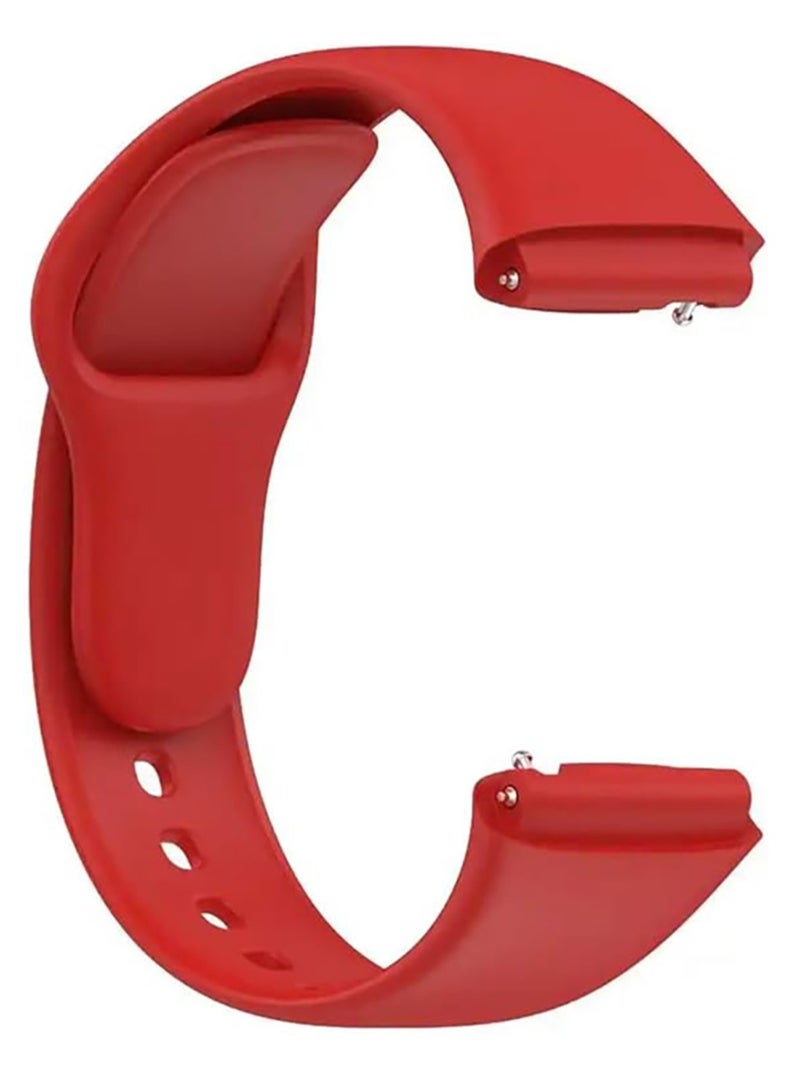 Xiaomi Redmi Watch 3 Active Soft Silicone Replacement Strap With Amazing Design - Red - Image 1