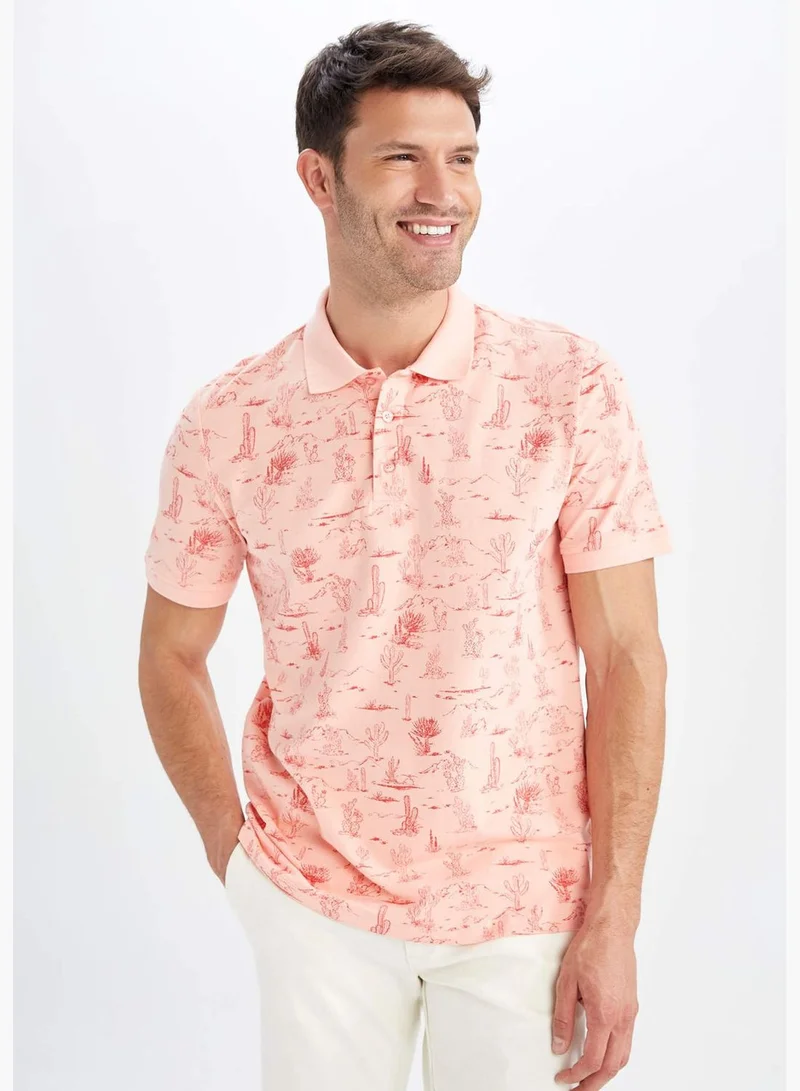 DeFacto Regular Fit Shot Sleeve Polka Dot Print T-Shirt