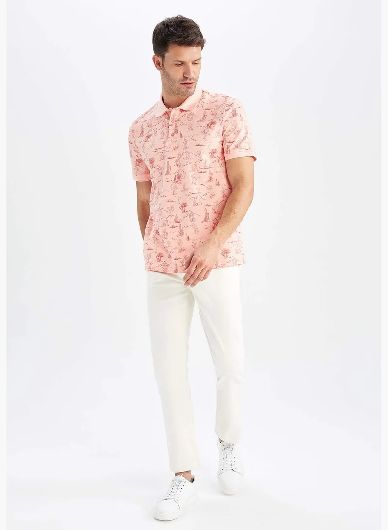 DeFacto Regular Fit Shot Sleeve Polka Dot Print T-Shirt