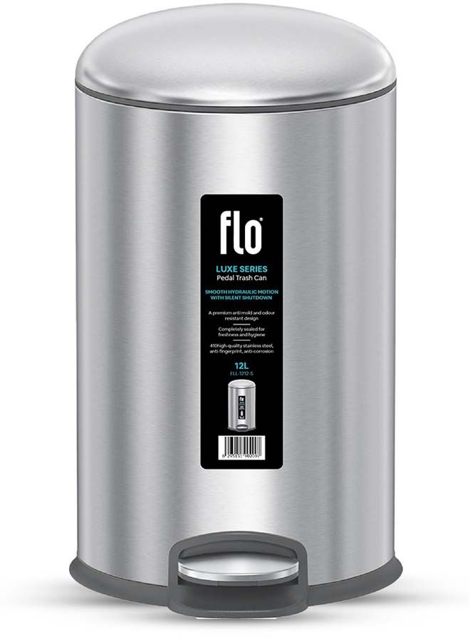 سلة مهملات - لوكس ستيل مطفي 12 لتر