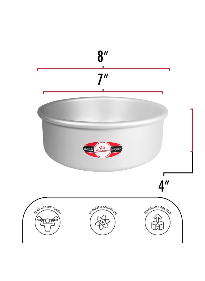 Fat Daddio's - Fat Daddio S Round Cake Pan Anodized Aluminum Silver 17.8 X 17.8 X 10.2 Cm - Image 1