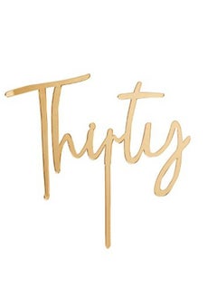 Hootyballoo Gold 'Thirty' Acrylic Cake Topper 