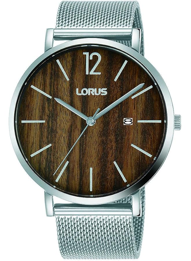 لوراس ساعة كوارتز تناظرية للرجال بسوار من الفولاذ المقاوم للصدأ Rh995Mx9 - Image 1