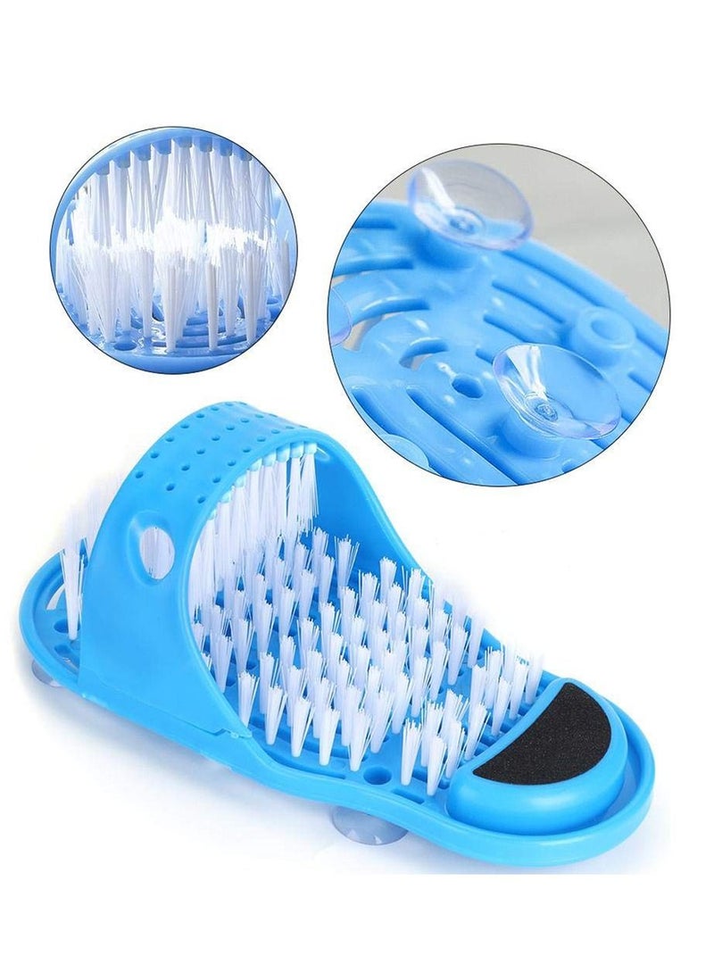 Easy Feet شبشب استحمام بلاستيكي لتدليك القدمين وأحذية استحمام وفرشاة وحجر الخفاف للعناية بالقدمين 1 زوج - Image 2