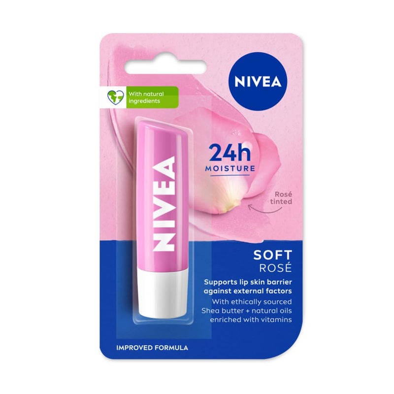 NIVEA Lip Balm Soft Rose 48g Limited Edition - Image 1