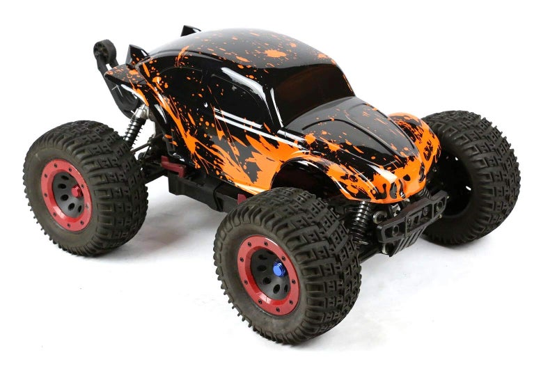 SummitLink Compatible Custom Body Muddy Orange Over Black Replacement for 1/10 1/8 Scale RC Car or Truck (Truck not Included) B-BR-02 - Image 1