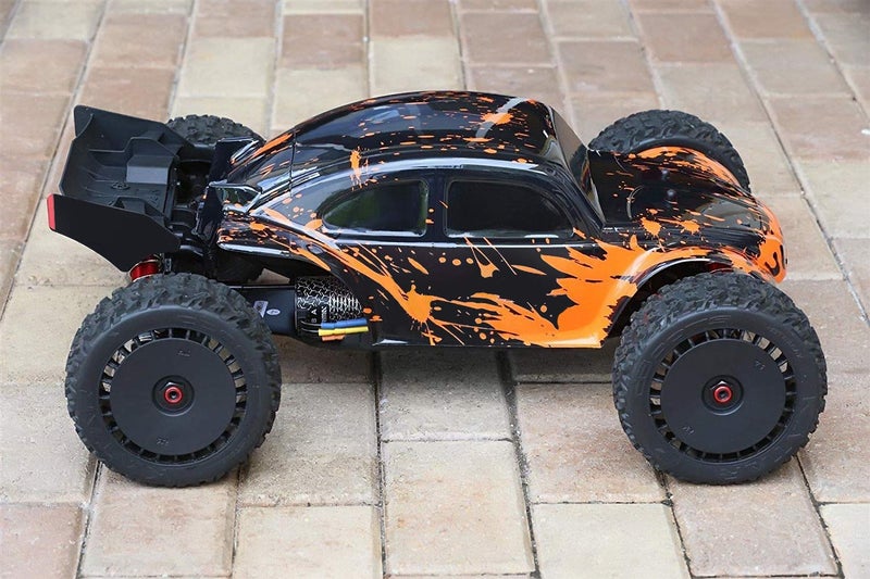 SummitLink Compatible Custom Body Muddy Orange Over Black Replacement for 1/10 1/8 Scale RC Car or Truck (Truck not Included) B-BR-02 - Image 4