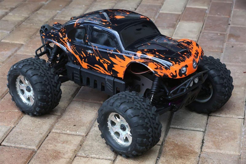 SummitLink Compatible Custom Body Muddy Orange Over Black Replacement for 1/10 1/8 Scale RC Car or Truck (Truck not Included) B-BR-02 - Image 3