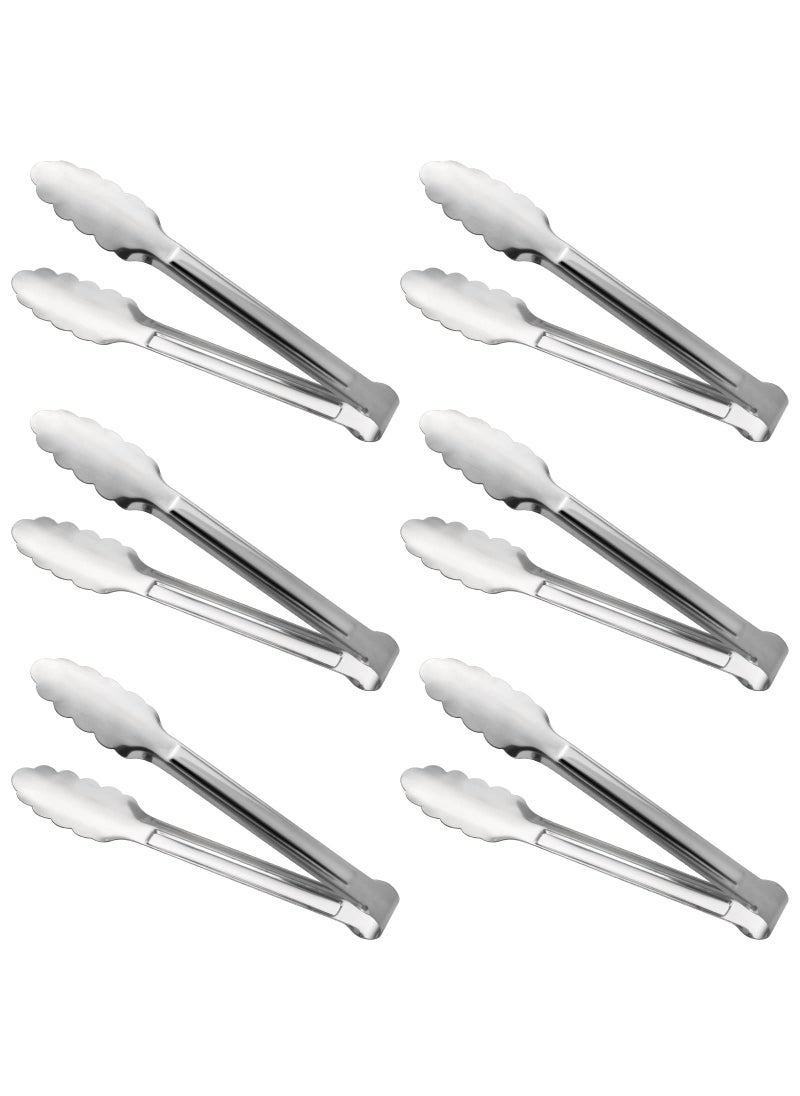 ACAUTO Serving TongsBuffet Tongs ACAUTO Stainless Steel Food Tong Serving Tong Small Serving Tongs Stainless Steel Mini Appetizer Tongs Set of 6 7 Inch 