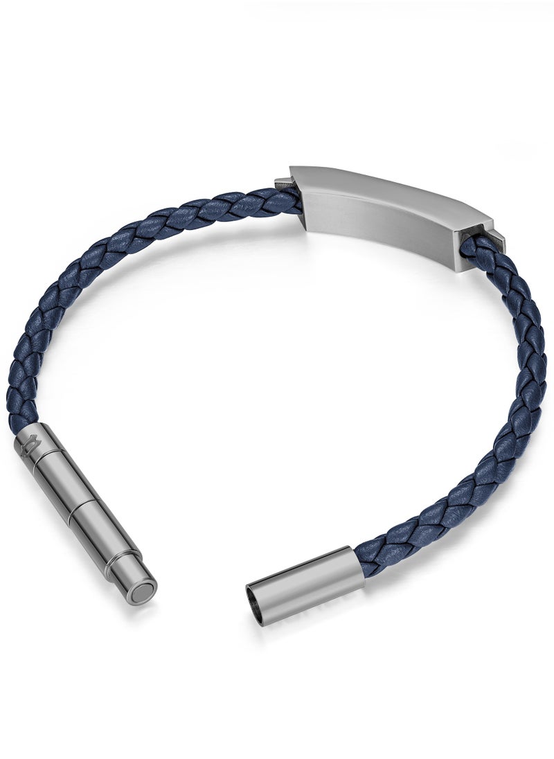 Police Gripcord Blue Leather Stainless Steel Gents Bracelet - pzsku/ZA94ACFFF82670DD9F018Z/45/_/1725532784/563e6b8f-46d3-4168-9100-ef0978dc750c