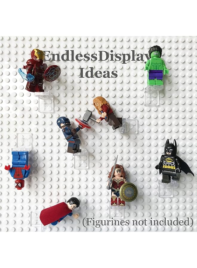 إيروريكس صندوق عرض خشبي أسود لشخصيات مصغرة، صندوق عرض تذكاري للشخصيات، إطار صندوق الظل 11 × 11 بوصة، جدار وسطح طاولة مع حماية من الغبار حتى 28 شخصية، قاعدة بيضاء، عمق 4 سم - Image 4