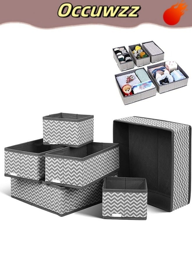 HOMESTAR 8PCS Storage Box Foldable Wardrobe Closet Drawer Basket Cube Container Suitable for Storing Clothes Socks Ties - Image 1