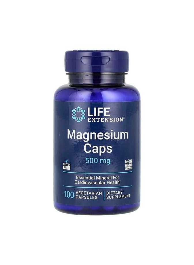 Life Extension Magnesium Caps, 500 mg, 100 Vegetarian Capsules