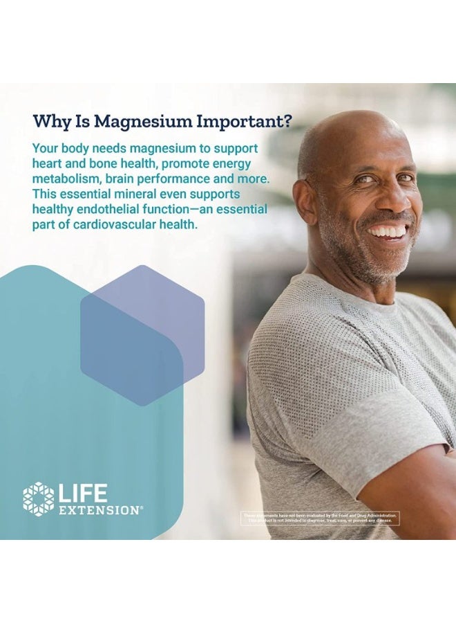Life Extension Magnesium Caps, 500 mg, 100 Vegetarian Capsules - Image 5