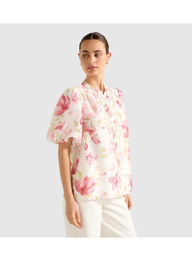 Forever New  Becca Scalloped Blouse for Women | Best Price UAE
