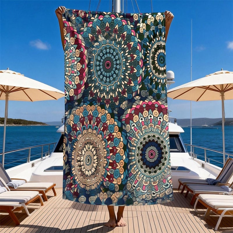 Luxurious Soft Sand Towel 70x150cm Vibrant Beach Blanket All Season Cozy Fabric Seaside Hotel Gift - Image 5
