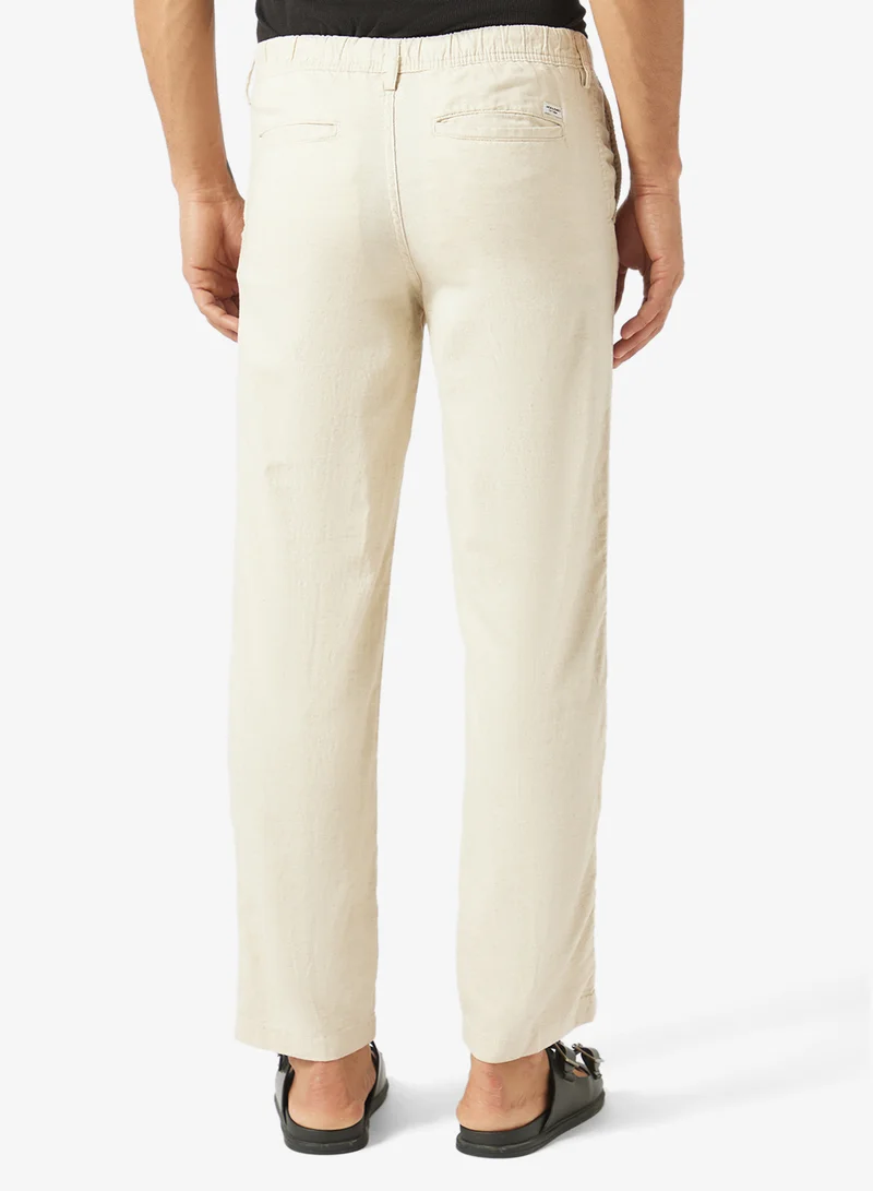 JACK & JONES  Linen Blend Casual Trouser for Men | Best Price UAE