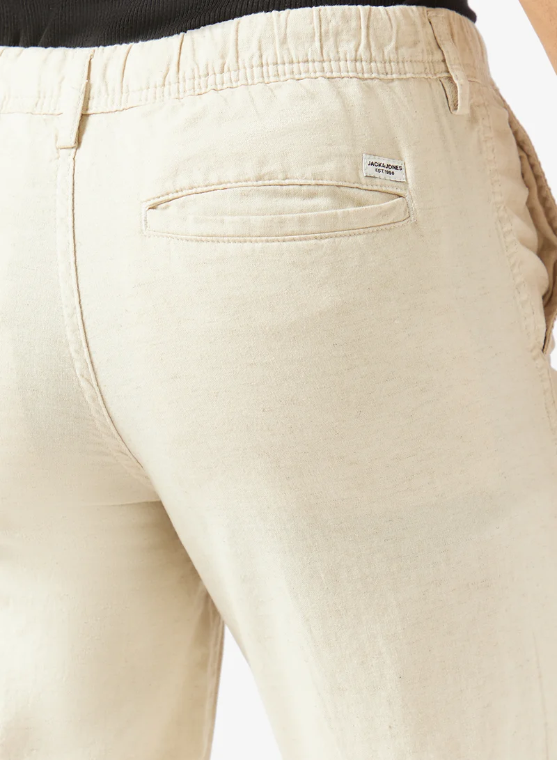 JACK & JONES  Linen Blend Casual Trouser for Men | Best Price UAE