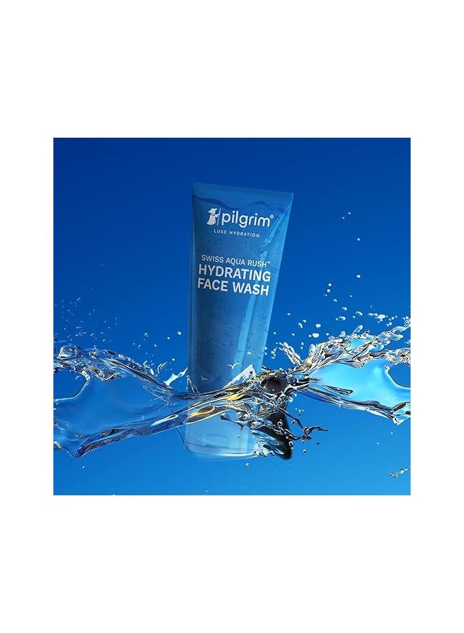Pilgrim SWISS AQUA RUSH™ HYDRATING FACE WASH for men & women | Hydrating Face wash | Refreshes skin & restores hydration|100 ml