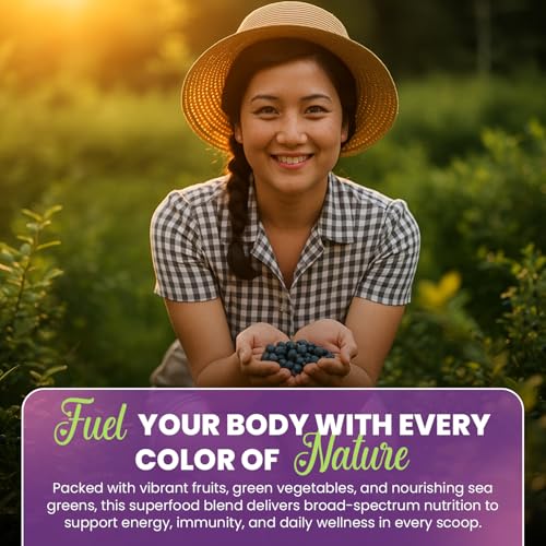 Greens+ Organic Wild Berry Superfood Powder, Antioxidant Polyphenol, Blend for Morning Kick, Energy, Vitality Boost, Nutrition, Vibrant Health, Dietary Supplement, Vegan Soy/Dairy/Gluten Free(8.46oz) - Image 4
