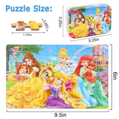 LELEMON Puzzles for Kids Ages 46 60 Piece Puzzles for Kids Ages 35 in a Metal Box Educational Jigsaw Puzzles Childrens Puzzle Games Puzzle Toys for Girls and Boys - Image 5