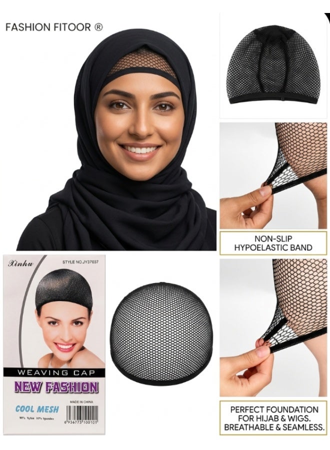 Women’s Under Hijab Wig Cap (1 Piece), Breathable Stretch Hair Control Cap, Lightweight Non-Slip Inner Net Cap for Daily Wear - Image 2