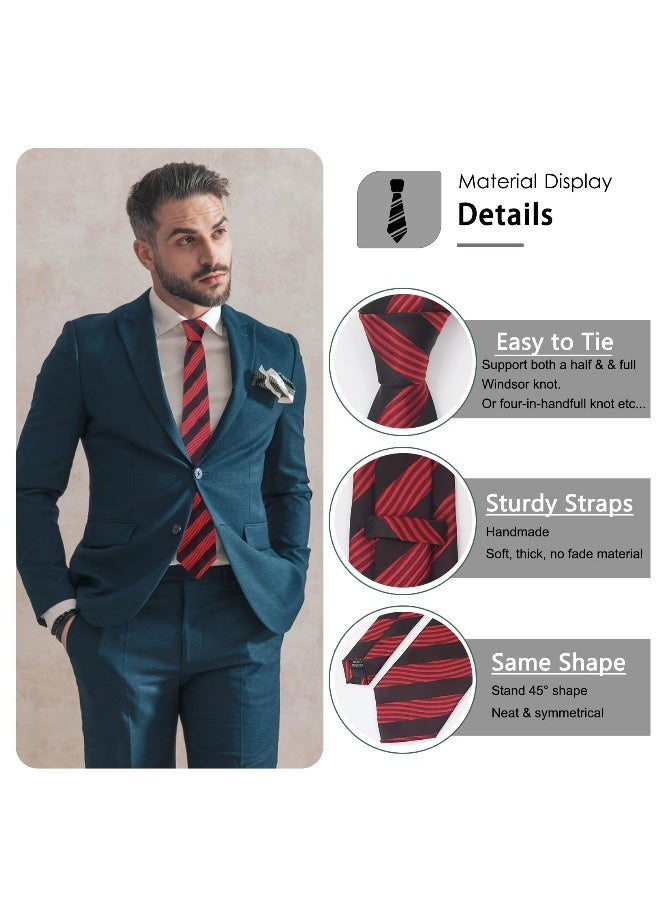 Ties For Men 3.15" Stripe Plaid Dot Neckties Casual Business Mens Tie For Daily Dress, College, Party Gifts