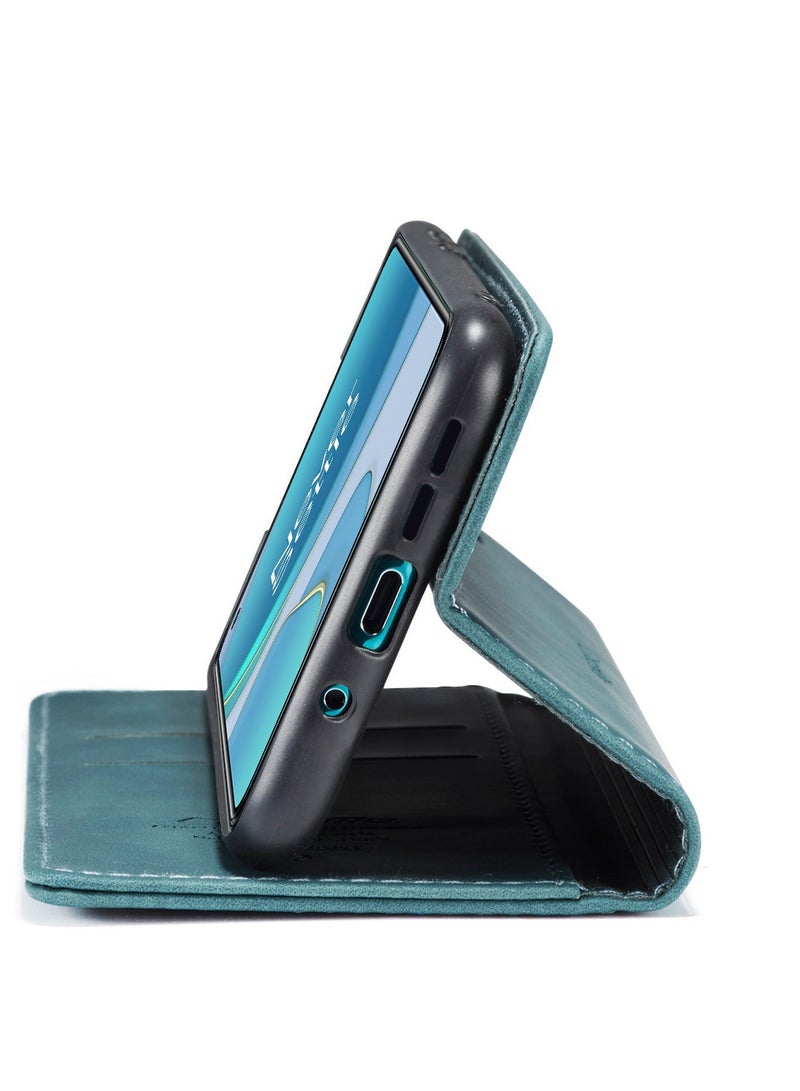 CaseMe Oneplus 8T Case Wallet, for Oneplus 8T Wallet Case Book Folding Flip Folio Case with Magnetic Kickstand Card Slots Protective Cover - Green - Image 4
