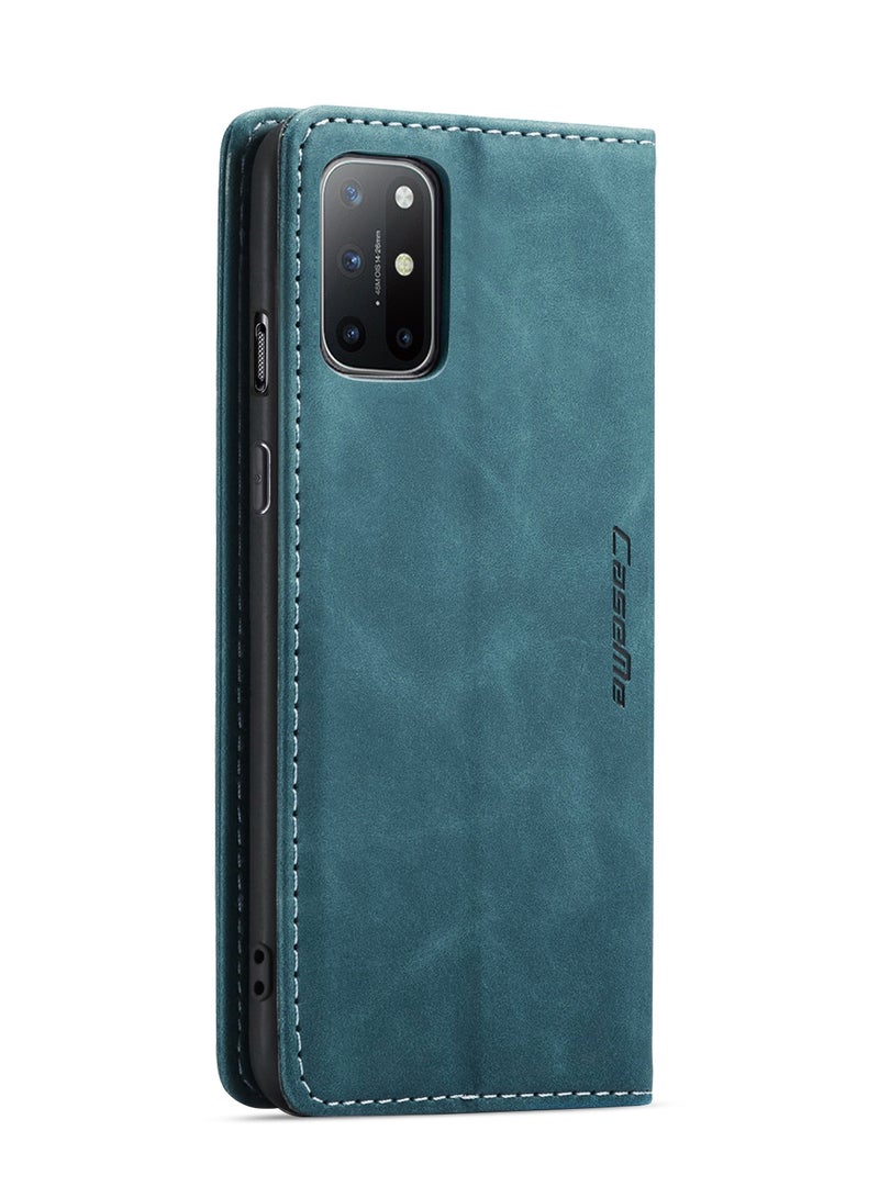 CaseMe Oneplus 8T Case Wallet, for Oneplus 8T Wallet Case Book Folding Flip Folio Case with Magnetic Kickstand Card Slots Protective Cover - Green - Image 3