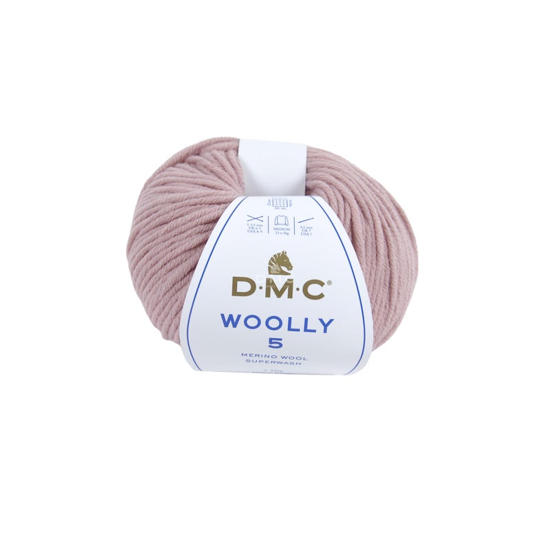 DMC Woolly 5 Merino Wool Light Pink 45 50g