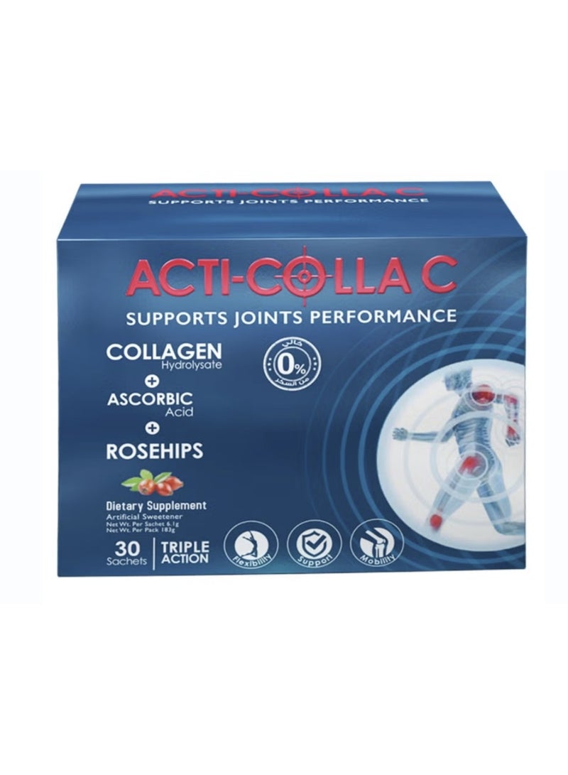 Eva Pharma Acti-Colla C Triple Action Collagen Supplement – Joint Support | Pack of 30