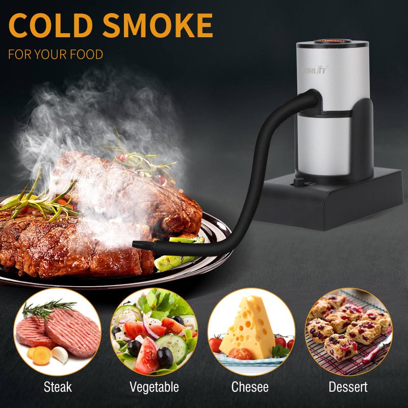 Boruit SK305 Drink Smoke Gun Cocktail Smoker Kit with Wood Chips, Whiskey Meat Bbq Cheese Smoking Infuser Portable Cold Flavour Dry Blaster - Image 2