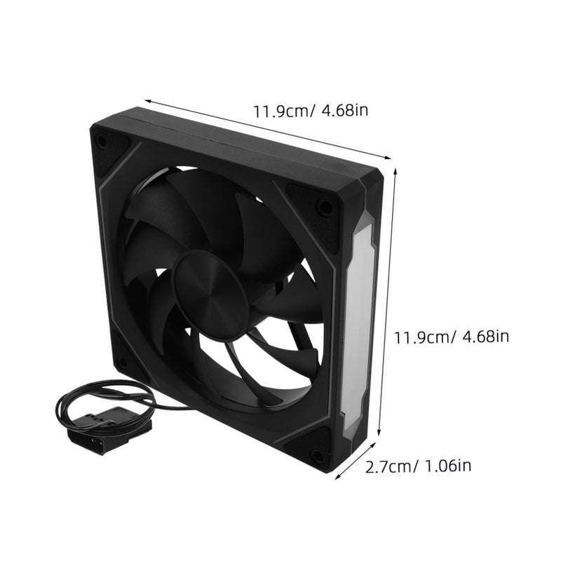 Adjustable RGB LED PC Cooling Fan 120mm Silent Operation Case Cooler Quiet Airflow - Image 3