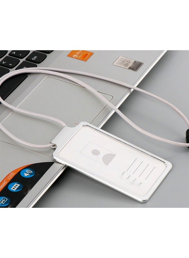 ID Card Holder Business Card Office Card Holder Photocard Holder Aluminum Alloy (Grey) - Image 1