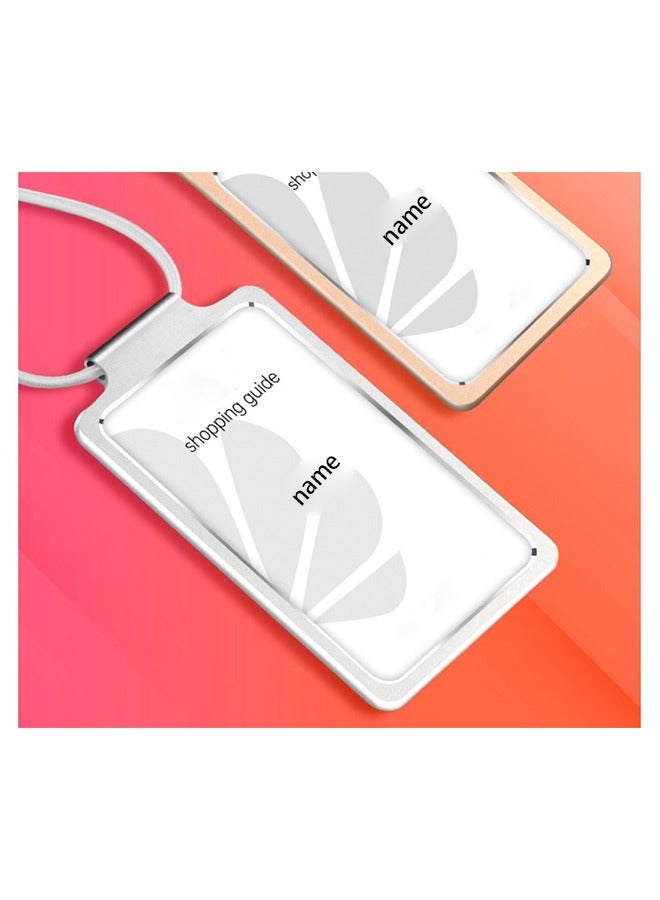 ID Card Holder Business Card Office Card Holder Photocard Holder Aluminum Alloy (Grey) - Image 3