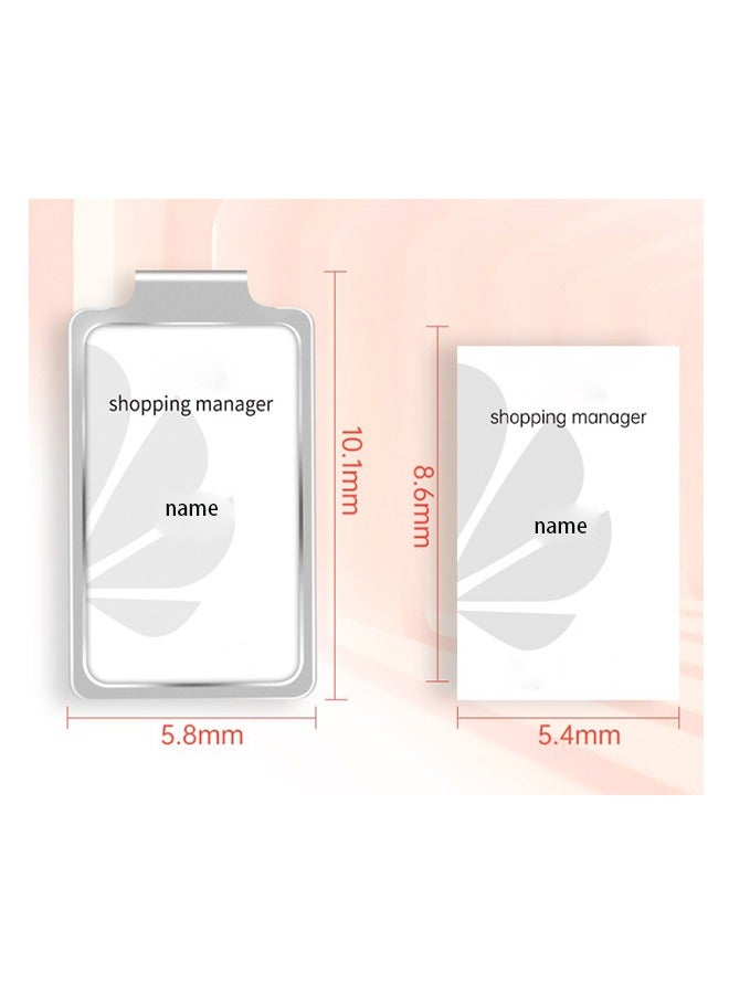 ID Card Holder Business Card Office Card Holder Photocard Holder Aluminum Alloy (Grey) - Image 5