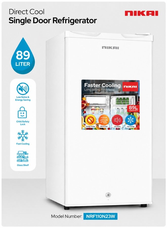 نيكاي ثلاجة بباب واحد لإذابة الثلج 85 L NRF110N26W/ NRF110N23W أبيض - Image 1