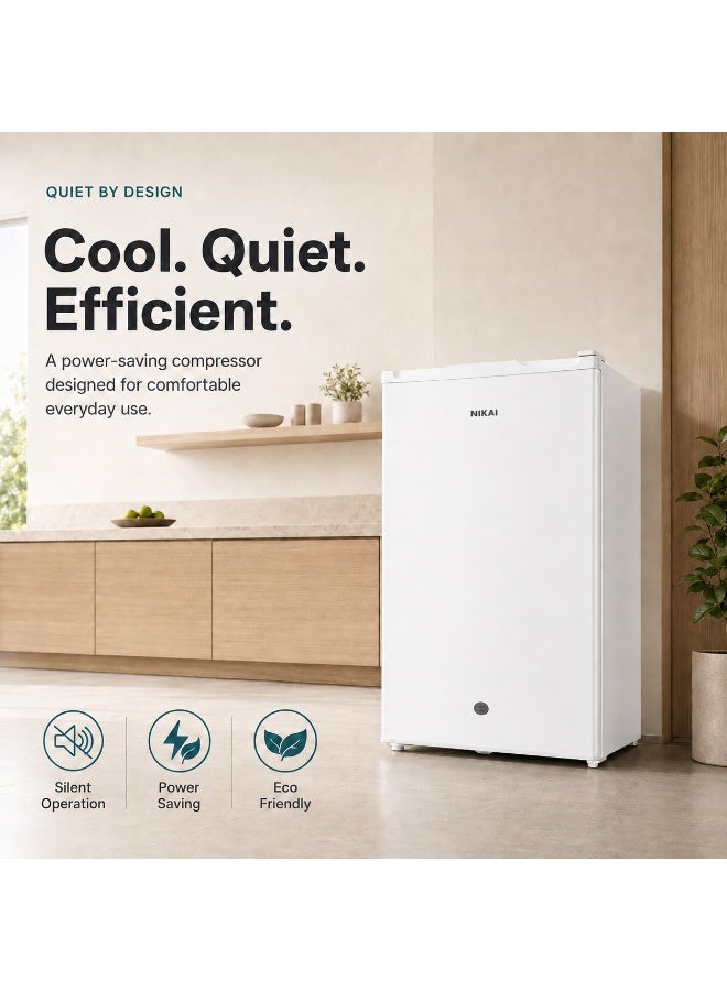 نيكاي ثلاجة بباب واحد لإذابة الثلج 85 L NRF110N26W/ NRF110N23W أبيض - Image 5