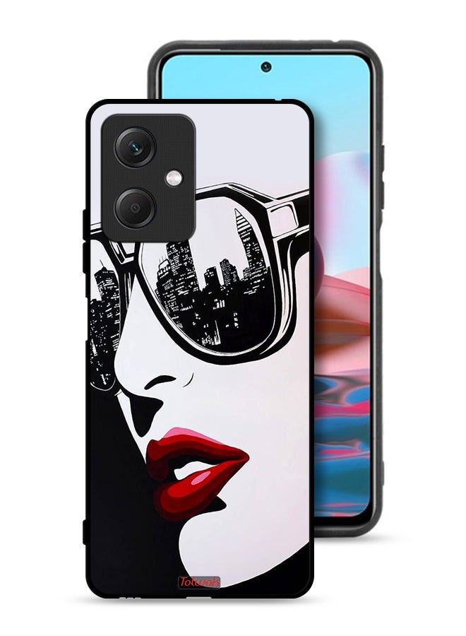 Tolwak Xiaomi Redmi Note 12 Protective Case Cover Girl Face Abstract Art - Image 1