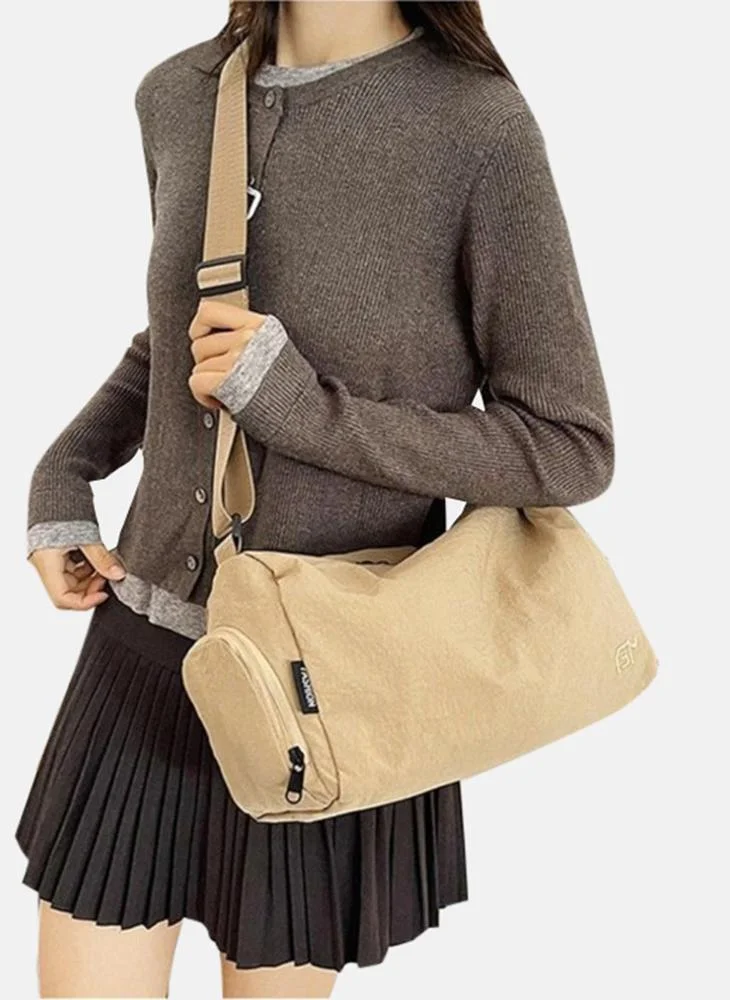 YUNIQEE Beige Plain Lifestyle Duffle Bag