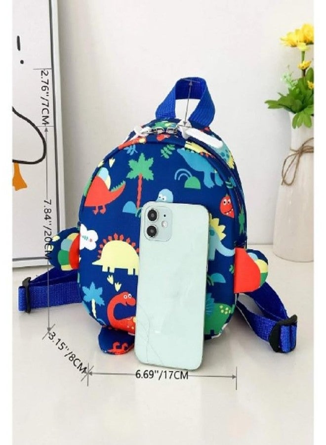 LIGHTER HOUSEï¿½ Cutest Double Zipper Medium Size DINOSAUR Print Backpack Chest Crossbody for Outdoor,Travel,Hiking,Cycling, Size -6.69 * 5.12 * 2.36" ï¿½ 01 Pc. Mix Colour - Image 4