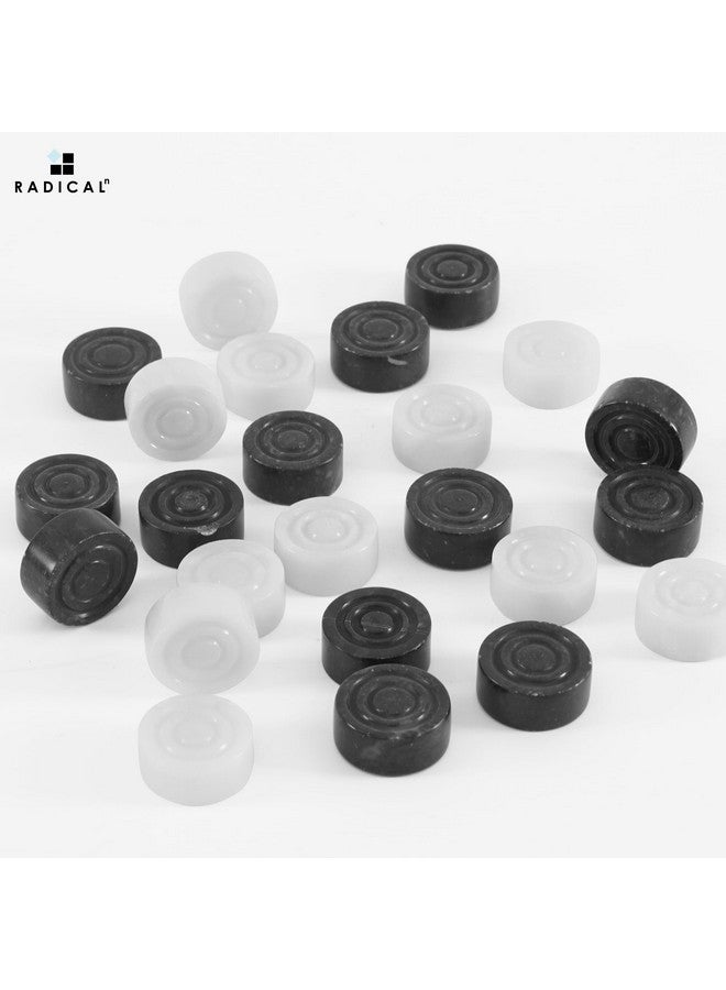 Radicaln Marble Checker Figures 1.25'' inches Black and White Handmade Checkers Pieces for Family Board Game Draughts Checker Sports & Outdoor Game - Image 3