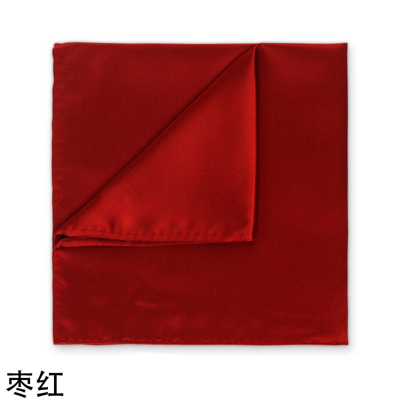 Solid Color Dress Suit Pocket Towel Men'S Small Square Wedding Dress Breast Towel Handkerchief Black Red Blue Green Purple - Image 5