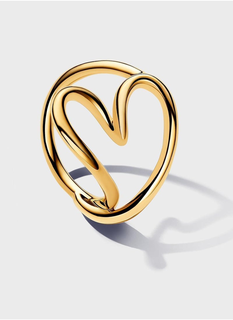 PANDORA Heart Gold Plated Ring  - Image 1